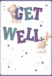 Bursting with optimism and warmth, this get well card features two delightful companions: a huggable teddy bear and a joyful puppy, each interacting with the gleaming, oversized letters of 'Get Well' at the card's heart. The rich colours-indigo and teal-are set off beautifully by a creamy backdrop, reflecting the cheerful flair you'd expect to see in Bermondsey Flowers' shop window by the Shad Thames arches. Across the design, tiny blue and purple stars scatter like hopeful wishes on a sunlit morning along Bermondsey Street, adding a magical sense of encouragement. The hand-drawn fur of the bear and puppy looks almost tangible, inviting the kind of gentle touch you'd give a real pet or a freshly delivered bouquet. The overall mood is light, cheeky, and uplifting-a perfect expression of community spirit and care. Whether paired with fragrant lilies or a dozen bright blooms for a same-day delivery within Bermondsey, this card offers more than words: it shares comfort, reassurance, and a little everyday magic with everyone who receives it.